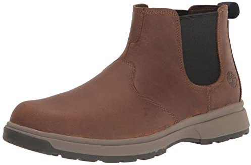 Timberland Men's Atwells Ave Chelsea Boot, Md Brown Full Grain, 9 UK