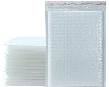 10 Stück Briefumschläge Gepolstert A5,18×23cm Wattierte Umschläge din A5 für Schmuck & Kosmetik & Geschenke(Weiß)