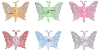 ZHOMAIFU 30 Pcs Orchid Clips Butterfly Plastic Clips Mini Plant Clipsfor Garden Plant Support Clips Tomato Trellis Clips for Flowers Vines Bouquets Stems (Color Random)