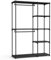 SONGMICS Armario de Ropa, Perchero, Burro Ropa, 124 x 43 x 182 cm, 2 Secciones para Colgar, con Compartimentos, Gran Capacidad, para Dormitorio, Salón, Lavandería, Negro RYG026B02