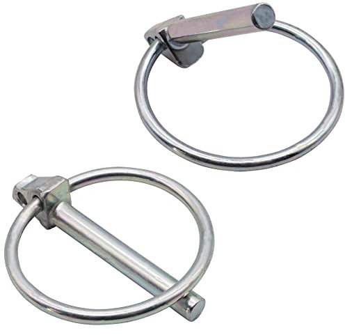 SKIR'CO (2 Stück) Klappsplinte aus verzinktem Stahl 4,5 mm, DIN 11023, Klappsplinte, Metallsplinte mit Ring