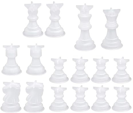 Stampo in silicone per pezzi di scacchi 3D Internazionali Stampo in resina epossidica fai da te Stampo artigianale in resina epossidica Strumenti di cottura al cioccolato stampi in silicone per resina