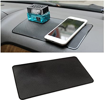 CGEAMDY Tappetino Auto Cruscotto Anti-Scivolo, Antiscivolo Mat per Telefoni Cellulari, Occhiali da Sole e Chiav, Tappetino Antiscivolo Cruscotto per Porta Cellulare Auto, GPS, Casa (Griglia)