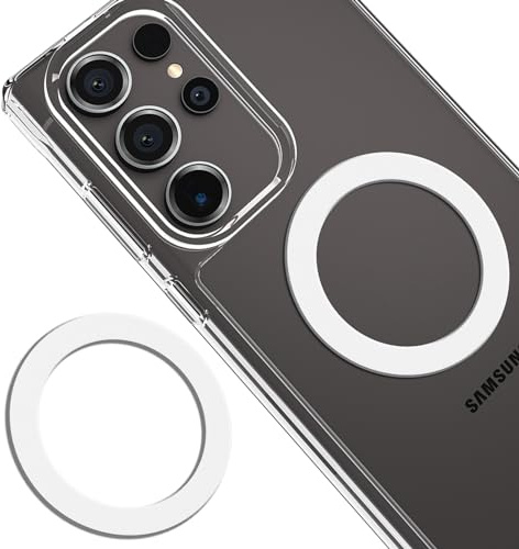 Case-Mate MagSafe Ring/Aufkleber – Universelles magnetisches Umwandlungs-Set für iPhone 16 Pro Max/15 Pro Max/14 Pro/13/Pixel 9/S25 Ultra/S24 und mehr – kompatibel mit MagSafe-Zubehör – 2 Stück, Weiß
