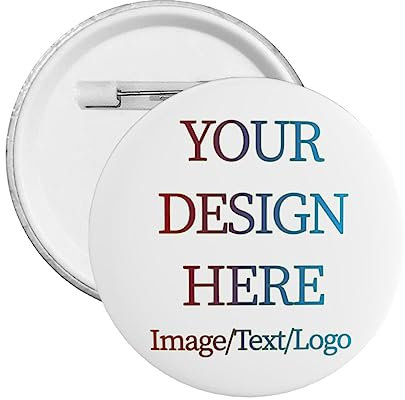Benutzerdefinierte Anstecknadeln, benutzerdefinierte Knöpfe, personalisierte runde Brosche mit Ihrem eigenen Namen, Text, Bild, Logo