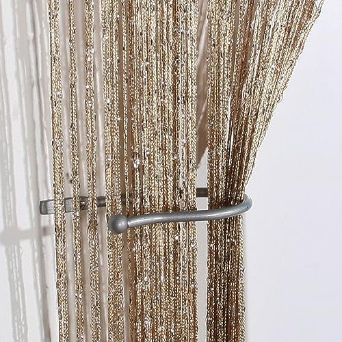 John Aird Jazz Glitter String Curtain Panel (Latte)