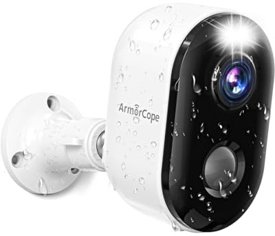 Security Cameras Wireless Outdoor, Battery Powered 2k Color Night Vision, AI Motion Detection Spotlight Siren, IP66 Weatherproof, 2-Way Talk, SD/Cloud Storage, 2.4Ghz WiFi Cameras for Home Security