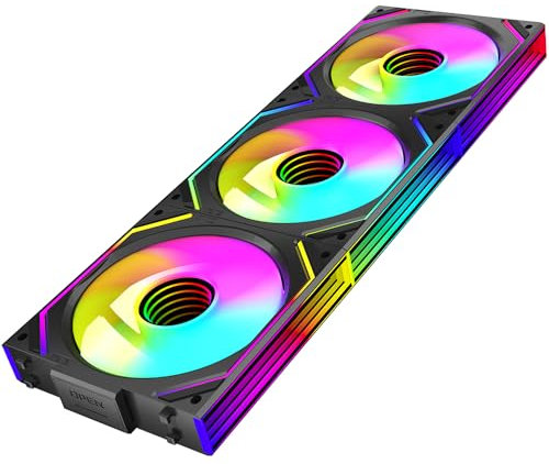 ICOLER UNI Fan JM-V2 120 Infinity Mirror Module Daisy-Chain ARGB PWM Case Fan 120mm Triple Pack Suitable for Computer Case & CPU Cooling
