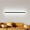 ZMH LED Wandleuchte Innen Wandlampe Schwarz - 100CM Wandbeleuchtung Wohnzimmer Modern Flurlampe Wand 32W Schlafzimmerlampe Metall Treppenhaus Beleuchtung Kaltweiß für Flur Wohnzimmer Küche Hotel