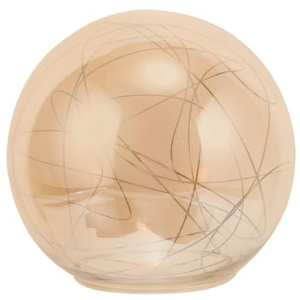 HOMSFOU Lampenschirm Eckig Glaskugel-lampenschirm Bernsteinfarbener Glaskugel-lampenschirm Öffnung 65–70 Mm Durchmesser 150 Mm Runde Kugel-lampenabdeckungen Ersatzschutz Für Beleuchtungskörper Für