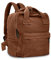 Boziee Klein Rucksack Damen Canvas/Cord Cityrucksack Rucksäcke Daypacks,Rucksackhandtaschen Kinderrucksäcke für Schule Travel Arbeit Damen Mädchen Teenager Unisex (Corduroy, Dunkle Braun)