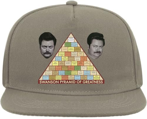 KarolioZonas Libertarian Pyramid Snapback Flat Visor Cotton Blend Cap Gray, grau, Einheitsgröße