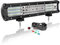 AUXTINGS 38 cm 390W Barre LED 4x4 Con Câblage,Quad rangée Spot et Inondation Rampe LED 12V 24V Étanche Bar a LED Feux Phare de Travail LED Projecteur LED pour SUV Voiture Camion Tracteur Quad Véhicule