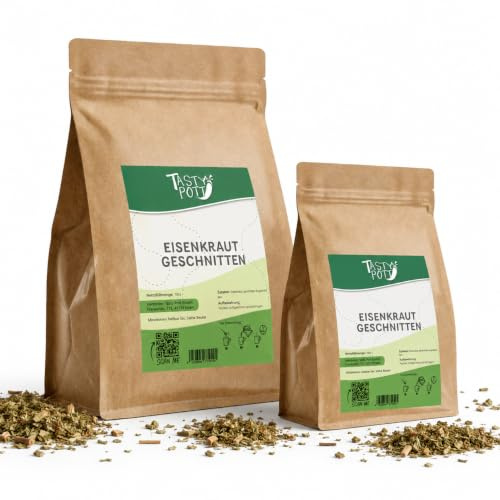 Tasty Pott Eisenkraut, getrocknet und geschnitten | Teekraut | Für Tee Tinkturen und Aufgüsse | Vegan | Verbena officinalis | Lose Kräuter 100g