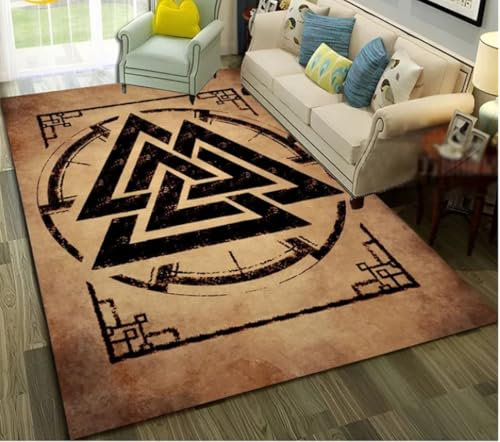 SHAOPENGA Nordic Viking Teppich Teppich Für Schlafzimmer Wohnzimmer Home Sofa Dekoration Spiel Dekor Bodenmatte140X200Cm