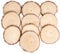Truevaste Holzscheiben 10er Set 14-15 cm Runde Baumscheiben ohne Loch für DIY Basteln, Hochzeit und Weihnachtsdeko – Natur Holzscheiben, 10mm Dicke