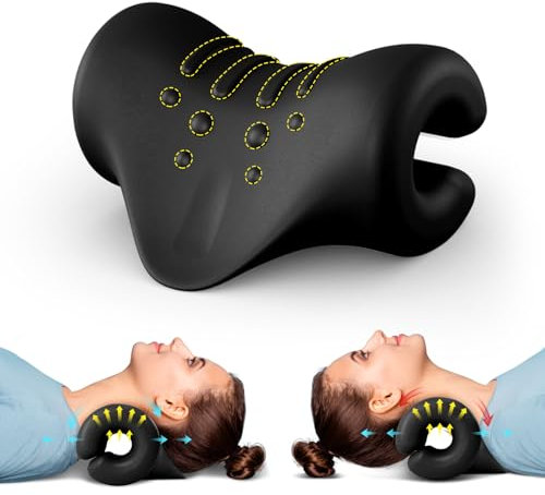 BLABOK Nackenstrecker zur effektiven Entlastung des Nackens, Relaxer für Nacken und Schulter, Nacken Nackentraktionsgeräts als Kissen für die Muskeln