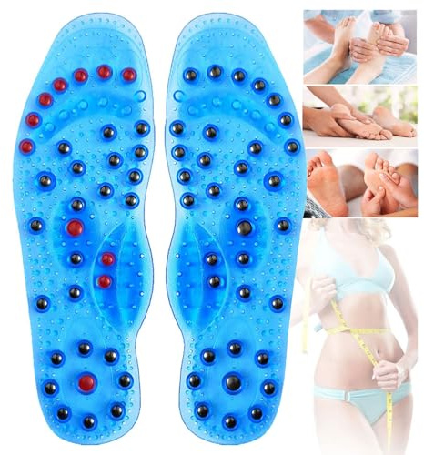 Magnetic Acupressure Insoles, Orthopaedic Arch Support Insoles for Men and Women, Foot Therapy Shoe Inserts for Improved Comfort and Wellness(Size:L(41-45),Color:Blue)