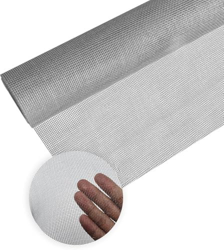 Rete in Fibra per Zanzariera 150x120 cm – Anti-insetti, Traspirante e Resistente – Facile da Tagliare e Installare per Finestre, Porte e Verande (Rete in fibra)