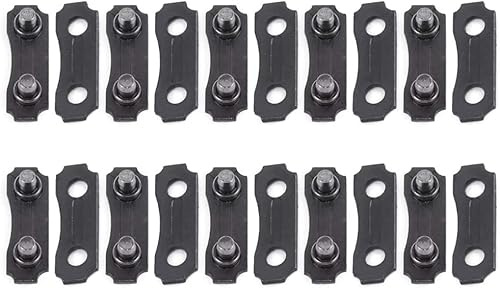 10 Sets Black Chain Link Repair Preset Straps Chainsaw Chain Joining Links Repair Kit Saw Chain Link Repair Preset Chainsaw Accessories Replacement Parts (3/8'')
