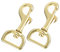 BATHVEVE 2Pcs Brass Swivel Eye Snap Hooks Durable Trigger Clasps for Dog Collars Bag Straps Flagpoles Tarp Covers and Crafts Corrosion Resistant Quality