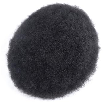 Perücke Echthaar-Perücke mit feiner Monofil- und NPU-Basis, runder Ansatz, 8 x 10 Afro-Locken-Toupet