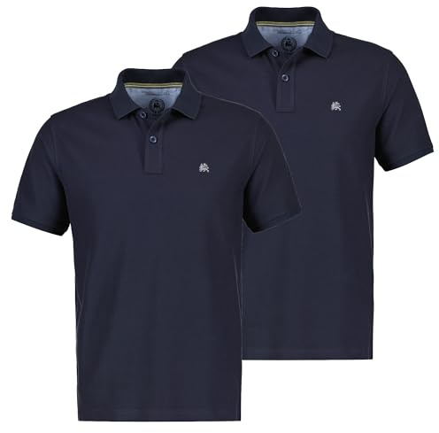 Klassisches Herren Poloshirt (DE/NL/SE/PL, Alphanumerisch, XL, Regular, Regular, 2 x Navy)