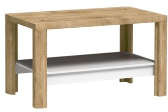 Masseno Couchtisch VARUS, Eichefarben, 110x61,5x63cm, Modern Wohnzimmertisch für Couch, rechteckig Beistelltisch, Laminierte Spanplatte