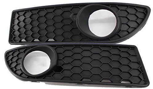 Nebelscheinwerferabdeckung vorne links & rechts unten Stoßstange Lüftungsgitter Seiteneinsatz Gitter kompatibel mit VW Polo GTI 2006-2007 2008 2009