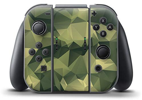 DeinDesign Skin kompatibel mit Nintendo Switch Controller Folie Sticker Camouflage Tarnmuster Black & Bold