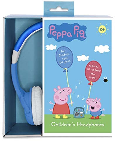 OTL Technologies JUNIOR Kinder Kopfhörer Peppa Pig Unicorn (gepolsterte Bügel, Lautstärke Begrenzung auf 85 dB, buntes Peppa Wutz Design, für Jungen und Mädchen), Türkis/Pink, Peppa Pig George Rocket