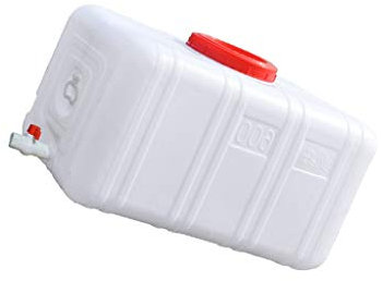 Jerrican eau Réservoir D'eau Car Portable 200L Réservoir D'eau Avec Robinet, Horizontal En Plastique Épais Réservoir D'eau, Seau Rectangulaire Avec Couvercle, Anti-âge, Blanc