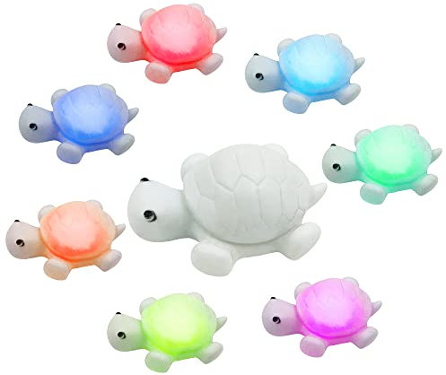 AFUNTA 4 STÜCKE Nettes Nachtlicht, Nachtlicht für Kinderzimmer 7 Farben ändernde 3D LED Schildkrötenförmige Lampe Nettes Tier Nachtlicht, Weihnachtslicht für Heimtextilien, Dekor Geschenk