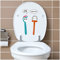 Deko Aufkleber WC Deckel Toilettendeckel Bad Badezimmer Klo Funsticker Toilettensitz Klodeckel lustiger Spruch selbstklebend (R173-04 Bürsten)