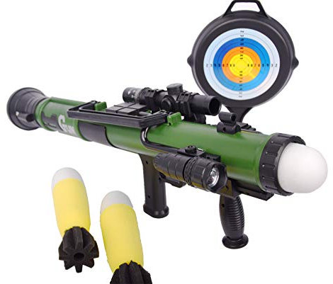 Le Jouet Jedi Bazooka Peut Lancer Un Pistolet à Grenade à Balle Molle de mortier modèle Militaire catapulte Pistolet Jouet électrique pour Enfants. (Armée Verte)
