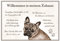 ZAUBERBILD Hundeschild Warnung | Französische Bulldogge 'Willkommen in meinem Zuhause' | Warnschild Vorsicht Hund | 25x17cm Alu