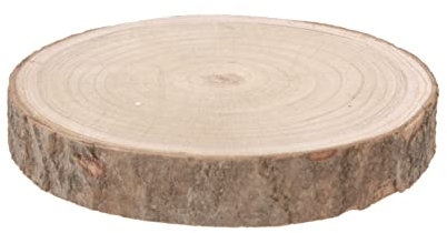 Holz Baumscheibe natur - 18-23 cm - Deko Holz Scheibe Echtholz Tischdeko - Dekorieren Bemalen Brandmalen