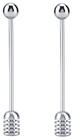 2 Pezzi Mestolo di Miele, Mestolo di Miele in Acciaio Inox Mestolo di Miele e Sciroppo Cucchiaio di Miele Bastone A Nido D'ape Cucchiaio Agitatore Cucchiaio Bastone di Miscelazione