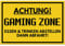 Gaming Zimmer Deko Schild (30 x 20 cm) - Gaming Deko Schild Gaming Zone als Zimmer Deko Teenager und Zocker