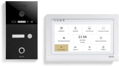 GVS - 1-Familienhaus IP Video Türsprechanlage AVS5445U - Mit 1x10 Zoll Monitor, App, HD-Kamera & Türöffner Funktion (Fingerprint/RFID) - Türklingel Sprechanlage Gegensprechanlage
