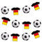 Deutschland-Fußball-Wimpelkette, Party-Dekoration, Euro-Weltmeisterschaft, 12 Stück/2,5 m Band