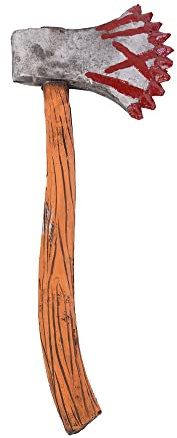 Stylex Realistic Foam Weapons Halloween Cosplay Fancy Dress Props Accessories (Zombie Axe), Silver, Brown, Grey (Grau Grau), Real Red (t_546)