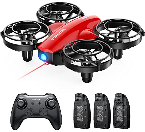 Tomzon A24 Mini Drone per Bambini, Telecomandato con 3 Batterie 24 Minuti di Volo, Giocattolo per Principianti, Quadricottero con 360° Protezione, Modalità Lancio/3D Flip/Rotazione