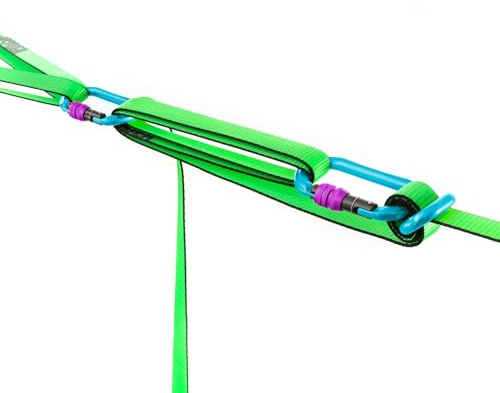 SPIDER SLACKLINES Longline Slackline Kit - Primitive Light 25m – Complete set for walking line with carabiners, tensioning slings, rings, and carry bag. Ideal for outdoor sports and fitness