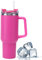 Somerway 1182ml 40oz Kaffeebecher to Go, Doppelwandiger Edelstahl Vakuum Isolierbecher mit Griff und Stroh, Tragbare Autobecher Becher Tumbler Thermobecher Kaffeetasse für Heißer und Kalter Getränke