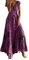 NNGOTD Robe Longue Femme Soiree Rockabilly Vintage Robe Femme Fluide Courte Simple Mode BohèMe Cocktail Ronde Ceremonie Robe Droite Fluide Elegante Robe Longue Et Fine Robe Blanche Longue Violet #2