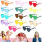 14er Party Brille Herz farbige Sonnenbrille,Hippie Brille,Andlose Sonnenbrille,Festival Brille Lustige Partybrillen für Kinder Erwachsene Fasching Foto Requisiten Halloween Fasching Geburtstagsfeier