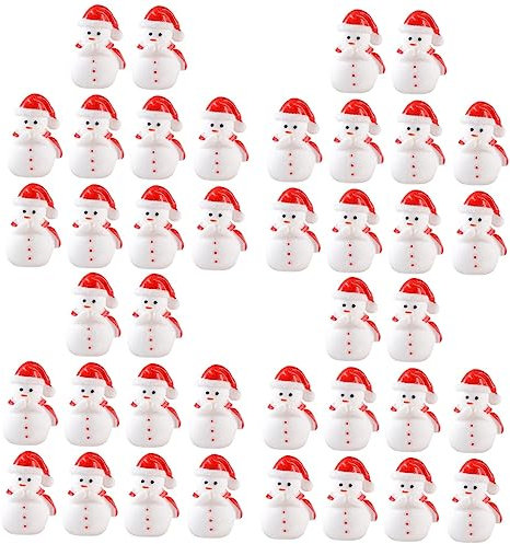 ABOOFAN 4sets Miniatur Weihnachten Schneemann Figuren Weihnachten Dekorationen Für Landschaft Einstellung 10 Stücke * 4