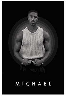 Filmstar-Bild Michael B Jordan, Poster, Leinwand, Poster, Schlafzimmer, Dekoration, Sport, Landschaft, Büro, Raumdekoration, Geschenk, ungerahmt, 30 x 45 cm