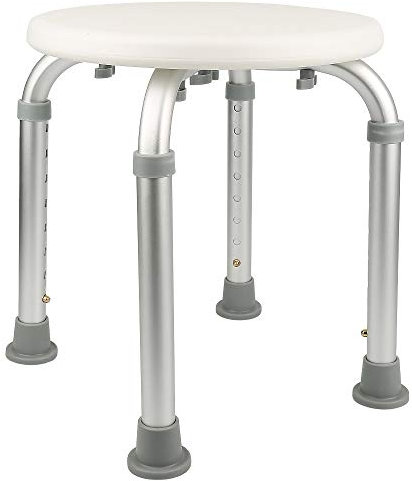 Tabouret de Douche, Tabouret de Bain - Pieds en Aluminium résistant et Pieds antidérapants - pour Personnes âgées, Personnes âgées et handicapées(32 * 32 * 36-54 cm)